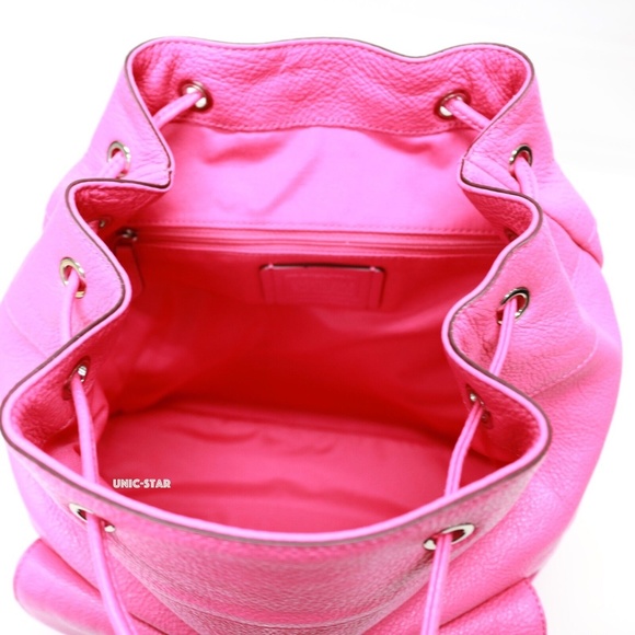 COPY - Coach  Billie in Pebble Leather Backpack- Bright Fuchsia